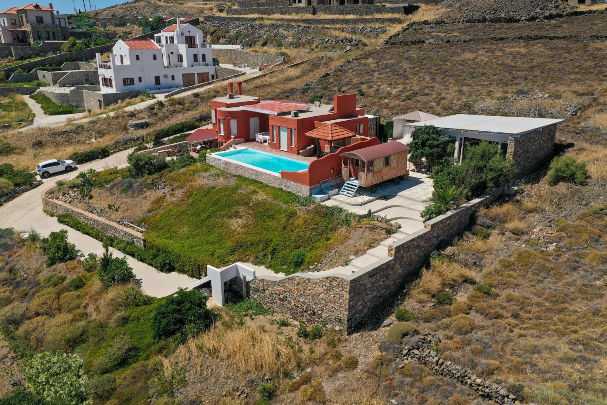 Villa Zen Dans Le Bleu Эрмуполис Экстерьер фото